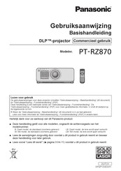 Panasonic PT-RZ870 Gebruiksaanwijzing