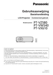 Panasonic PT-VW540 Gebruiksaanwijzing