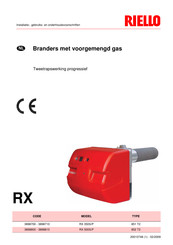 Riello RX 350S/P Installatie-, Gebruiks- En Onderhoudsvoorschriften