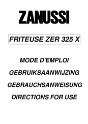 Zanussi ZER 325 X Gebruiksaanwijzing