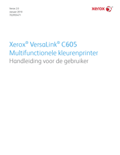 Xerox VersaLink C605 Handleiding Voor De Gebruiker