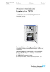 Endress+Hauser Liquistation CSF34 Handleiding