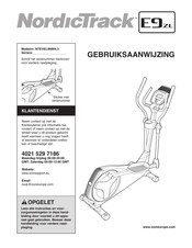 NordicTrack E9 ZL Gebruiksaanwijzing