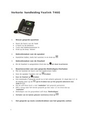 Yealink T46G Verkorte Handleiding