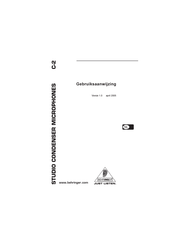 Behringer C-2 Gebruiksaanwijzing