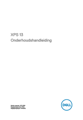 Dell XPS 13 9360 Onderhoudshandleiding