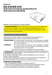 Hitachi ED-X30 Gebruiksaanwijzing