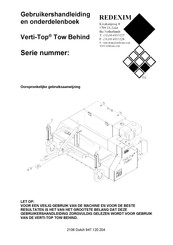 Redexim Verti-Top Tow Behind Gebruikershandleiding