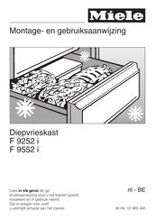 Miele F 9552 i Montage- En Gebruiksaanwijzing