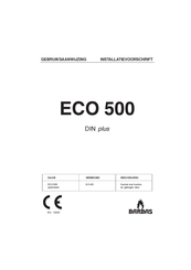 barbas ECO 500 Gebruiksaanwijzing