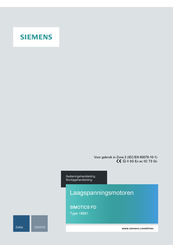 Siemens SIMOTICS FD 1MM1 Bedienings- En Montagehandleiding