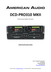 American Audio DCD-PRO310 MKII Gebruikershandleiding