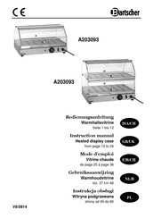 Bartscher A203093 Gebruiksaanwijzing