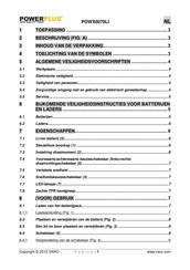 Powerplus POWX0070LI Gebruiksaanwijzing