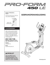 Pro-Form 450 LE Gebruikershandleiding