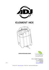 ADJ ELEMENT HEX Gebruikershandleiding