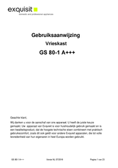 Exquisit GS 80-1 A+++ Gebruiksaanwijzing