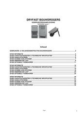 Dryfast DF 400 Gebruikershandleiding