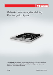 Miele CS 1012-2 Gebruiks- En Montagehandleiding