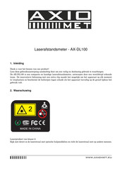 AXIOMET AX-DL100 Gebruiksaanwijzing