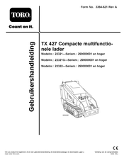 Toro TX 427 Gebruikershandleiding