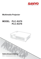 Sanyo PLC-XU78 Gebruiksaanwijzing