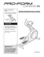 Pro-Form PFEL55921-INT.1 Gebruikershandleiding