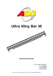 ADJ Ultra Kling Bar I8 Gebruikershandleiding