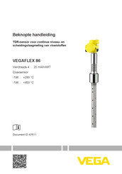 Vega VEGAFLEX 86 Beknopte Handleiding