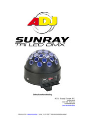 ADJ SUNRAY TRI LED DMX Gebruikershandleiding