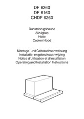 AEG CHDF 6260 Installatie- En Gebruiksaanwijzing