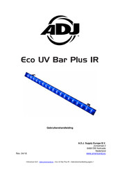 ADJ Eco UV Bar Plus IR Gebruikershandleiding