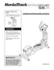 NordicTrack SPACESAVER SE7i Gebruikershandleiding