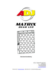 ADJ MATRIX BEAM LED Gebruikershandleiding