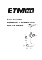 ETM MARINE TEC Azure 86 Gebruiksaanwijzing