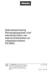 Miele PG 8063 Gebruiksaanwijzing