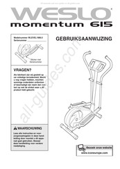 Weslo momentum 615 Gebruiksaanwijzing