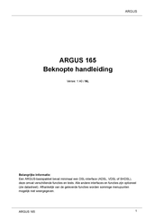 Argus 165 Beknopte Handleiding