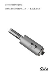 KaVo INTRA LUX motor KL 701 Gebruiksaanwijzing