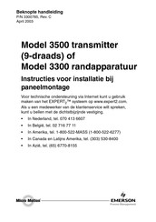 Emerson Micro Motion 3300 Beknopte Handleiding