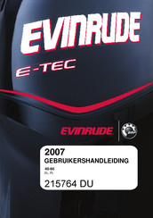 BRP EVINRUDE E-TEC 2007 Gebruikershandleiding