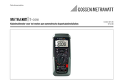 Gossen MetraWatt METRAHIT T-COM Gebruiksaanwijzing