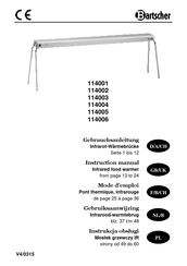 Bartscher 114006 Gebruiksaanwijzing