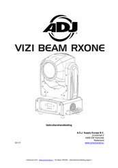 ADJ Vizi Beam RXONE Gebruikershandleiding