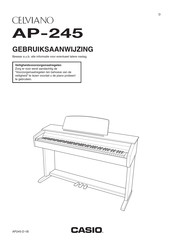 Casio Celviano AP-245 Gebruiksaanwijzing