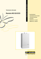 REMEHA W28 ECO Technische Informatie En Montagehandleiding