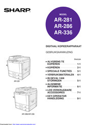 Sharp AR-286 Gebruiksaanwijzing