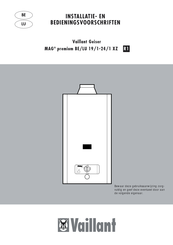 Vaillant MAG premium BE/LU 24/1 XZ R1 Installatie- En Bedieningsvoorschriften
