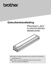 Brother Pocket Jet PJ-523 Gebruikershandleiding