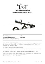 TNT W-551 Montagehandleiding